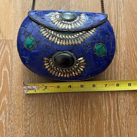 Chic Blue Mosaic Crossbody Bag - Picture 7 of 9